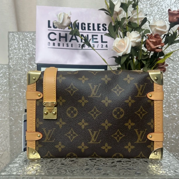 99新 LouisVuitton/路易威登 老花 side trunk中号时尚百搭斜挎包