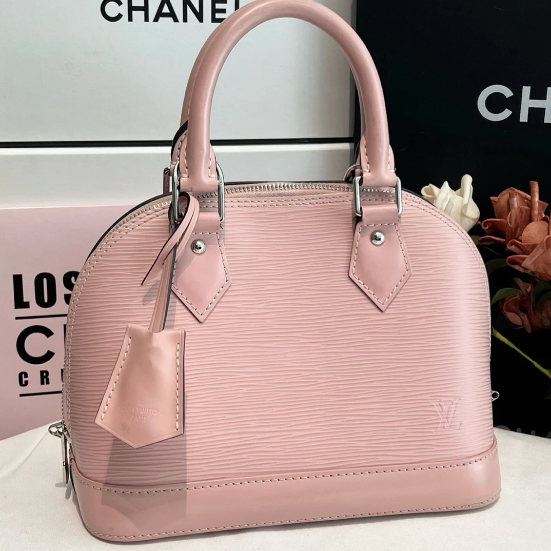 99新 LouisVuitton/路易威登 （福利品）粉色水波纹贝壳almabb手提