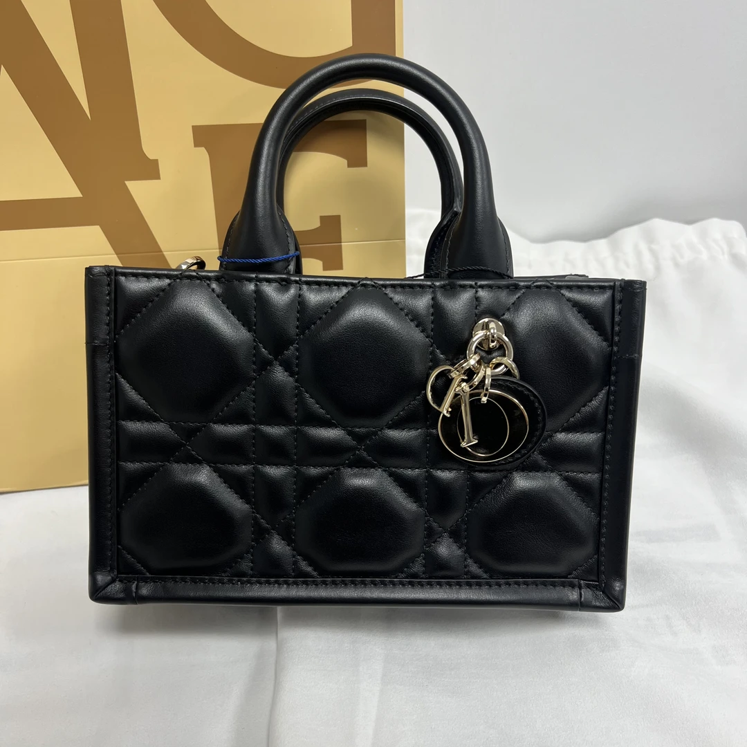 99新 DIOR/迪奥 黑金book tote托特 mini女款手提斜挎包