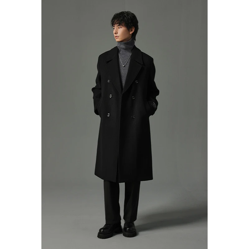 【2024新款大衣集合】韩版秋冬季重磅加厚大衣呢子外套男装