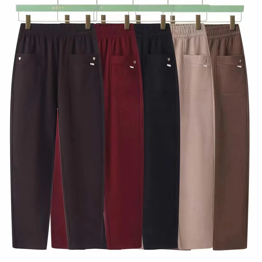 2024-（鑫凯加绒）女生大口袋冬季加绒休闲裤 688