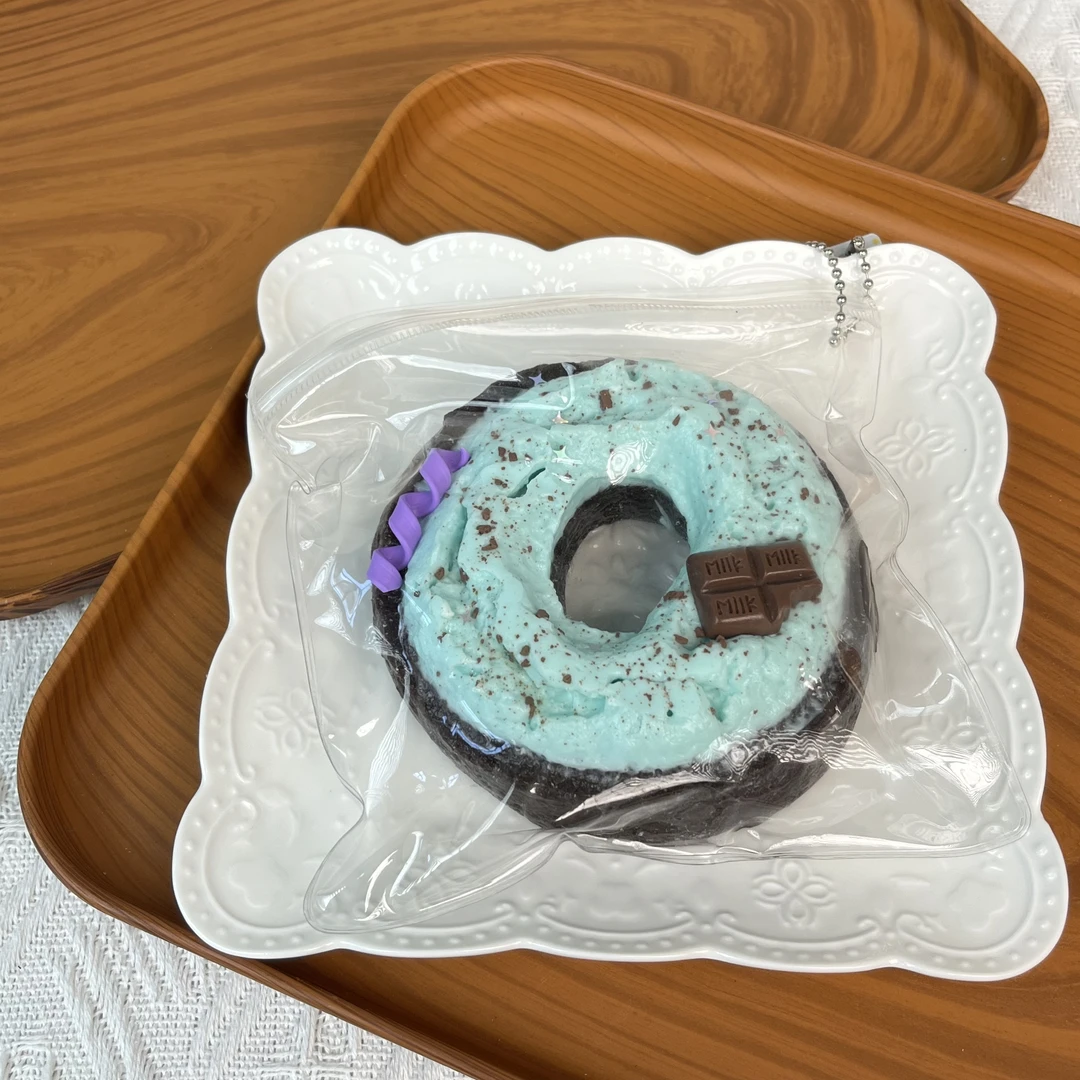 【薄巧甜甜圈】现货捏捏乐食品级硅胶纯手工制作解压玩具手工DIY