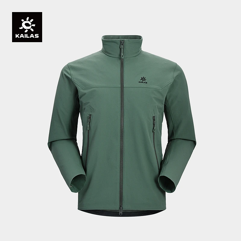 KAILAS凯乐石软壳衣立领户外徒步登山弹力保暖外套男款 KG2439111
