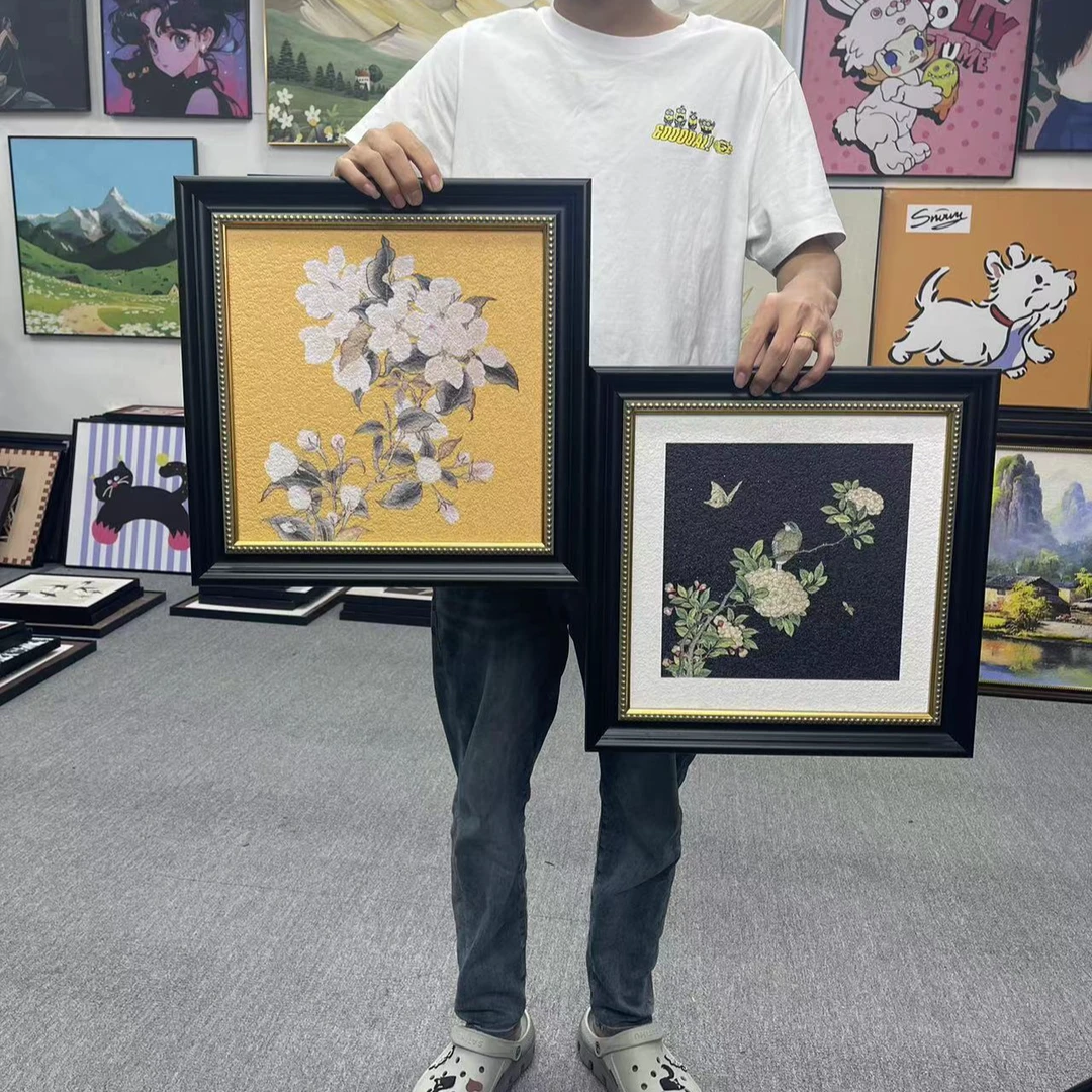 中古风客厅装饰画法式复古风沙发背景墙挂画小众艺术餐厅壁画4040