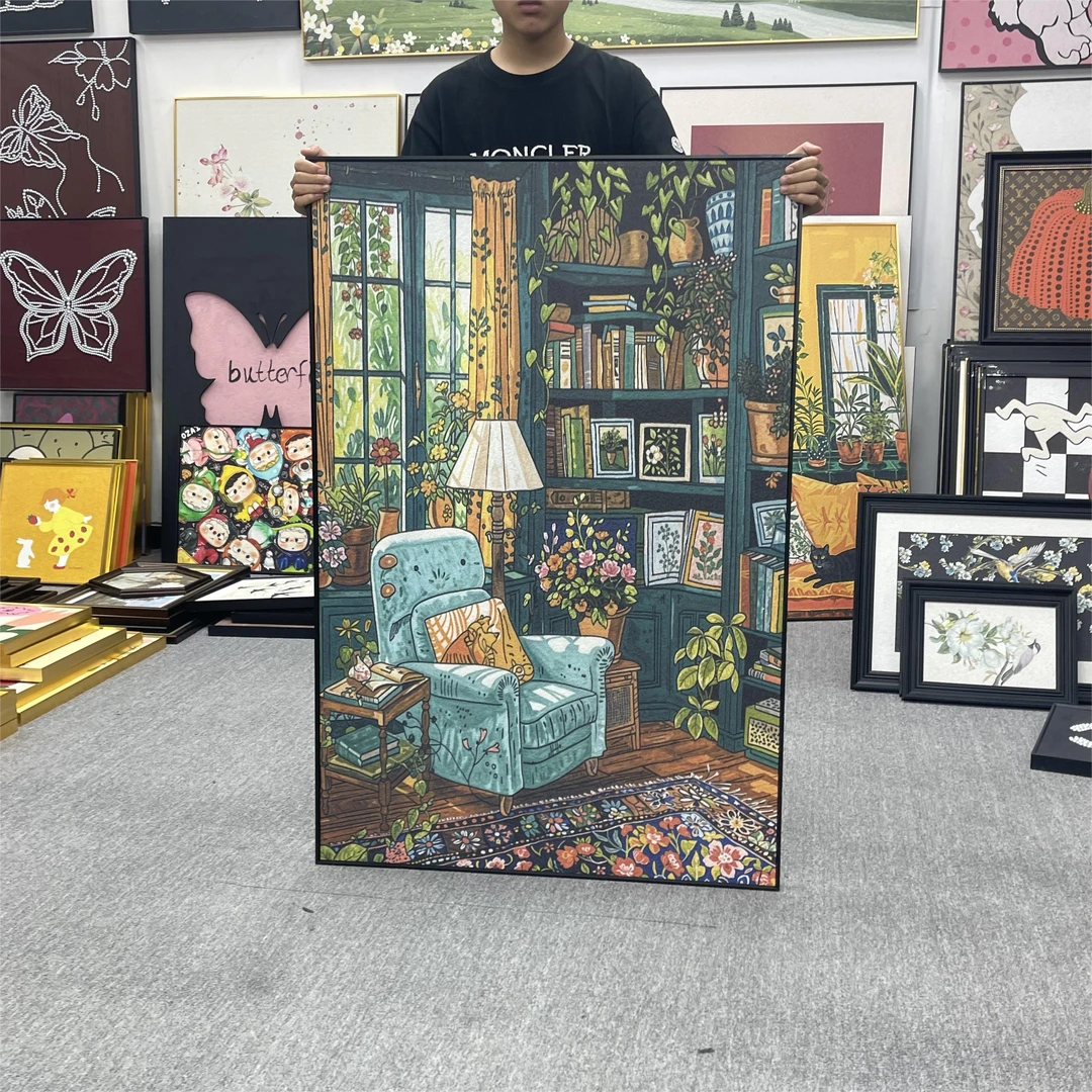 高级感客厅画马美式小众艺术客厅沙发背景墙装饰画玄关走廊80120
