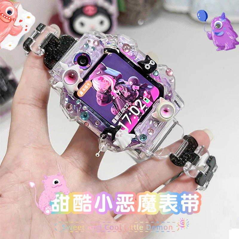 适用小天才电话手表表带Z6PRO/N5/D3/D2A/Z7A/Y8卡通保护套膜配件