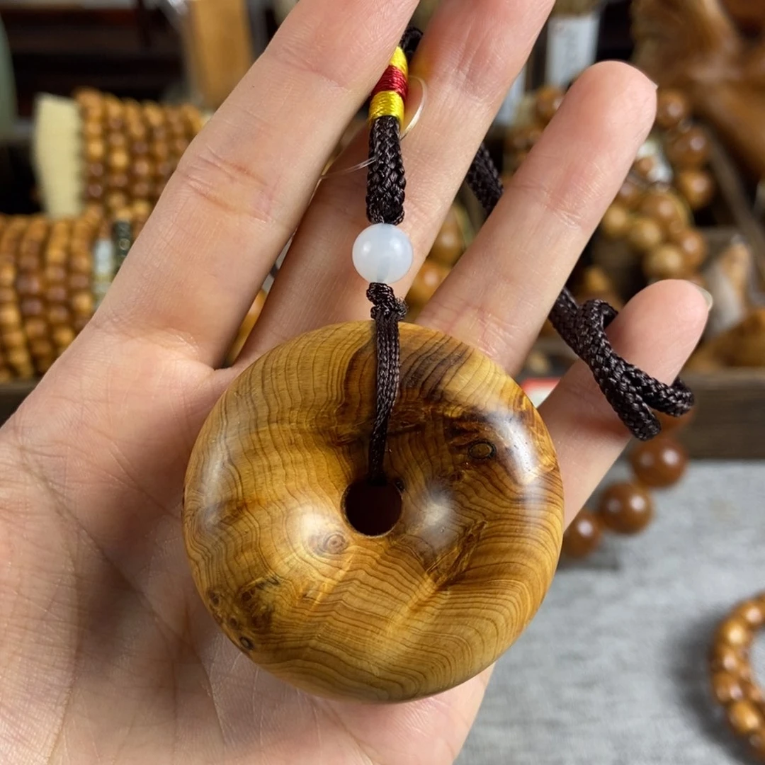 柏木（崖柏）手串/手链北太行陈化平按扣瘤疤闪电火焰陈化微裂