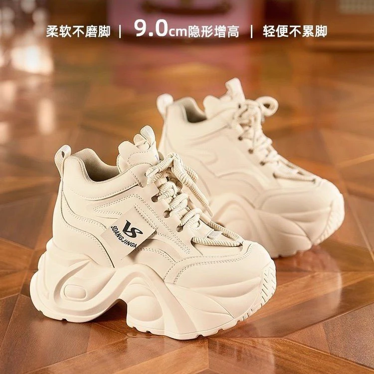 老爹鞋女2024小白鞋秋冬新款百搭内增高运动鞋时尚休闲鞋爆款加绒