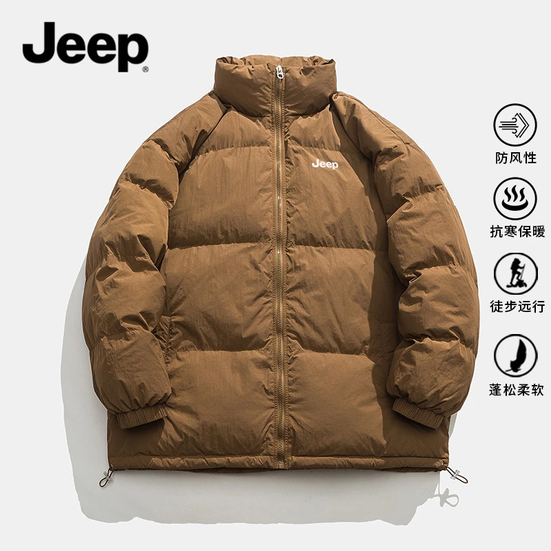 Jeep吉普棉衣外套男士冬季潮牌立领宽松保暖棉袄户外休闲加厚棉服