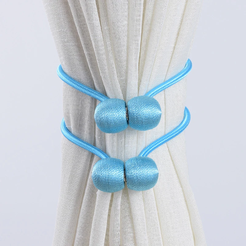 窗帘绑带一对装窗帘扣创意可爱绑绳子磁铁结绑扣配件家用装饰系带