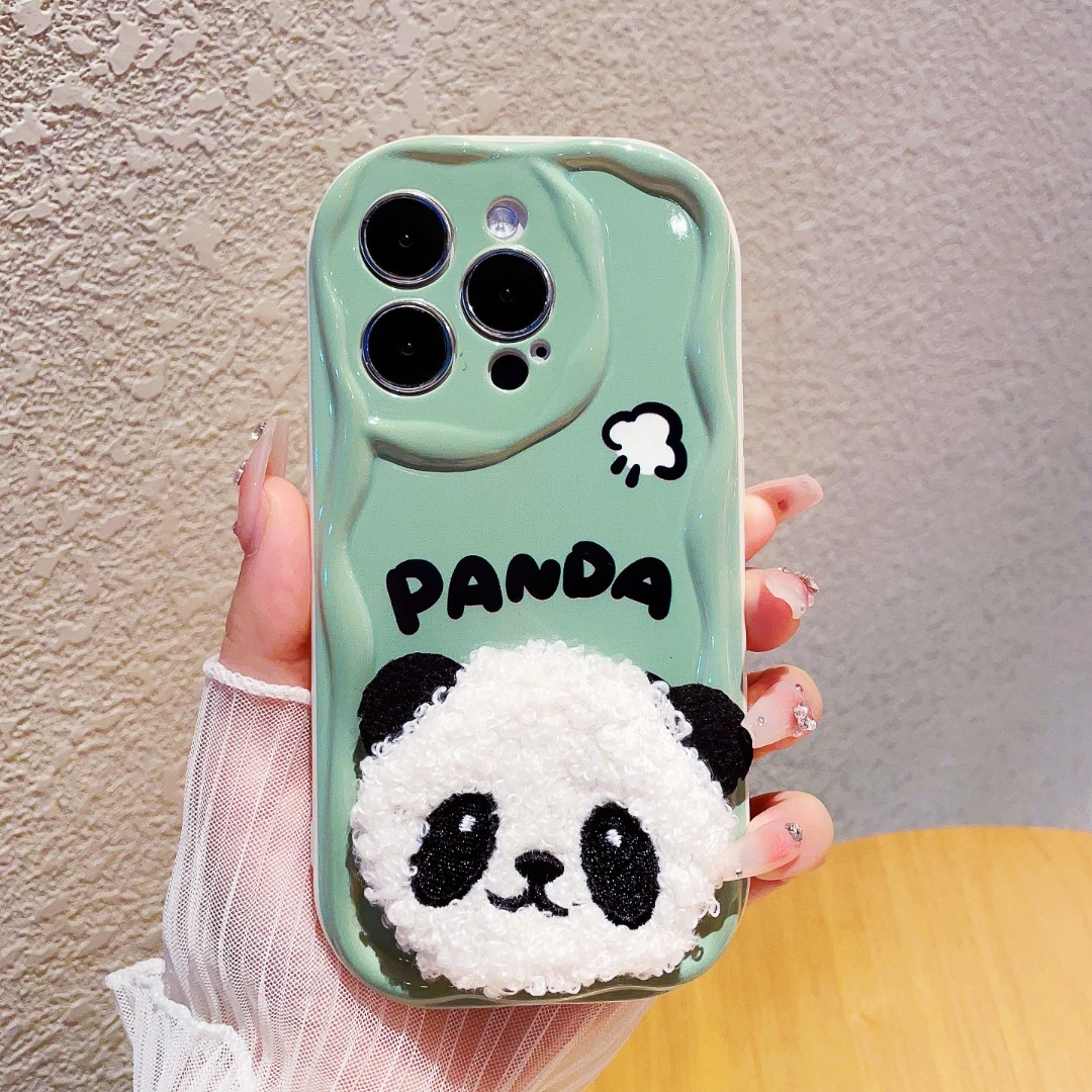 ins毛绒海狸支架适用iPhone15/14promax手机壳苹果13/12/11软套xr