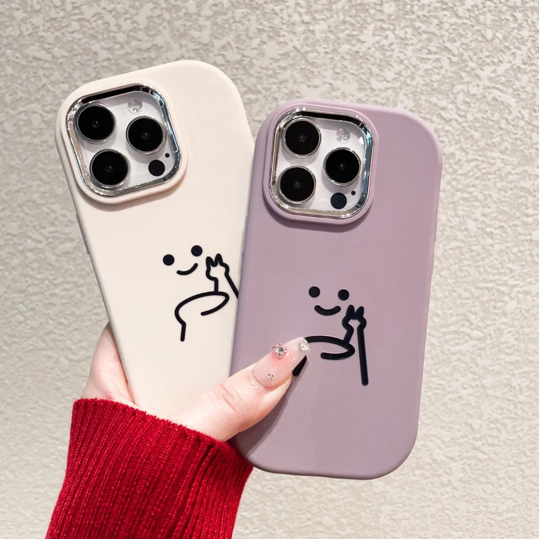 可爱简约个性苹果15手机壳iPhone13promax防摔华为mate60小米14软