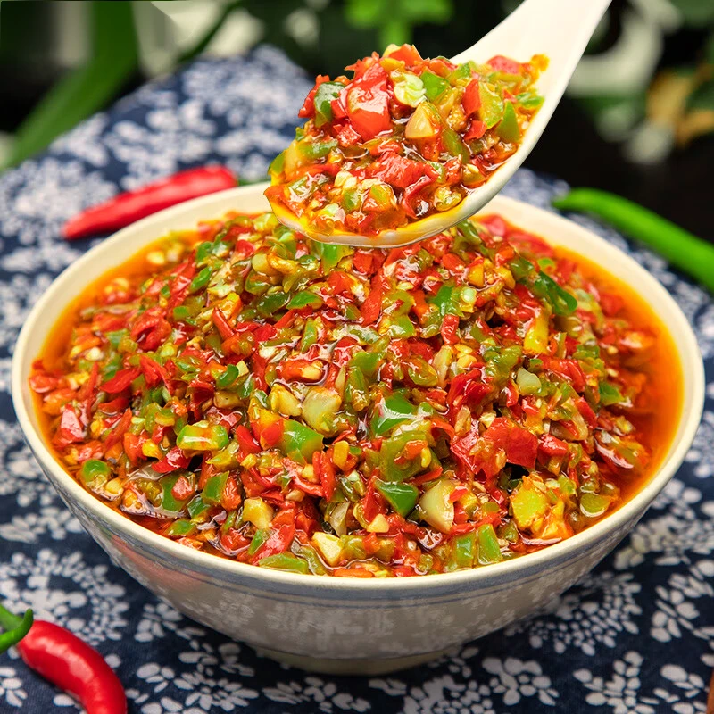 江西特产剁椒辣椒酱超辣特辣蒜蓉青红剁椒酱下饭菜瓶装蒜香辣椒酱