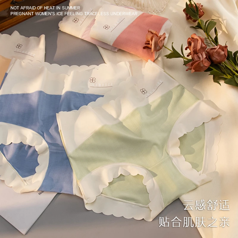 心灵宠儿日系风高腰女士内裤木代尔舒适透气无痕加肥加大码内裤女