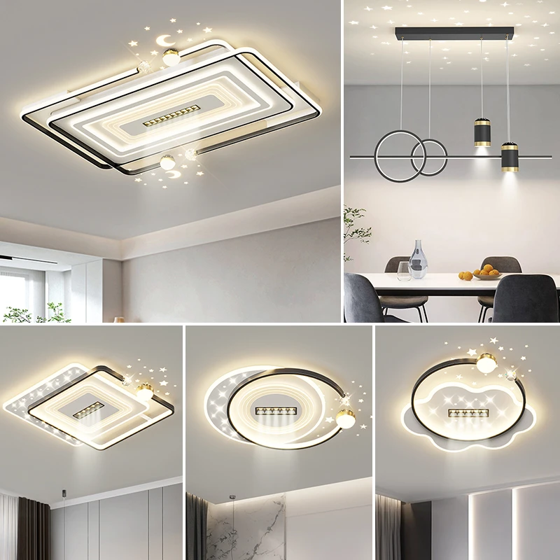 美瞳星空顶客厅灯2025新款现代简约吸顶灯全光谱护眼主灯全屋灯具