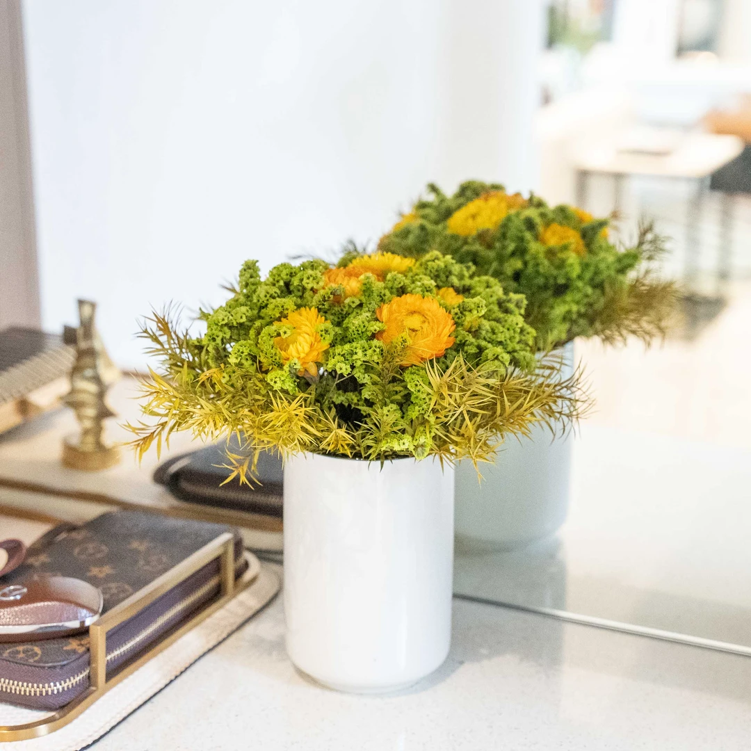 【秋香绿】餐桌斗柜岛台客厅田园风干花永生花家居装饰