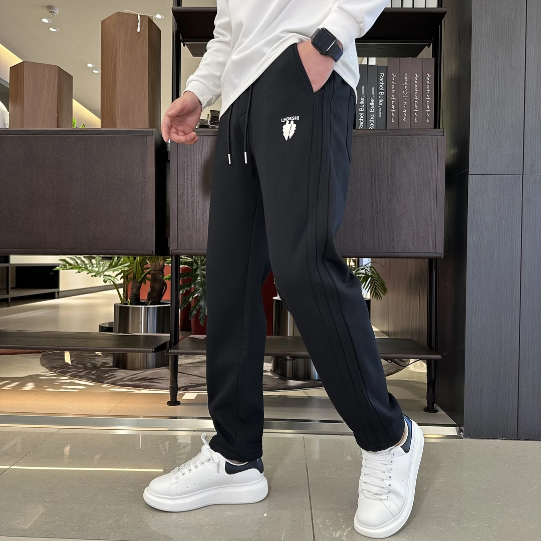 2025新款男士休闲百搭裤子四季款时尚大方潮流基础款直筒卫裤2389