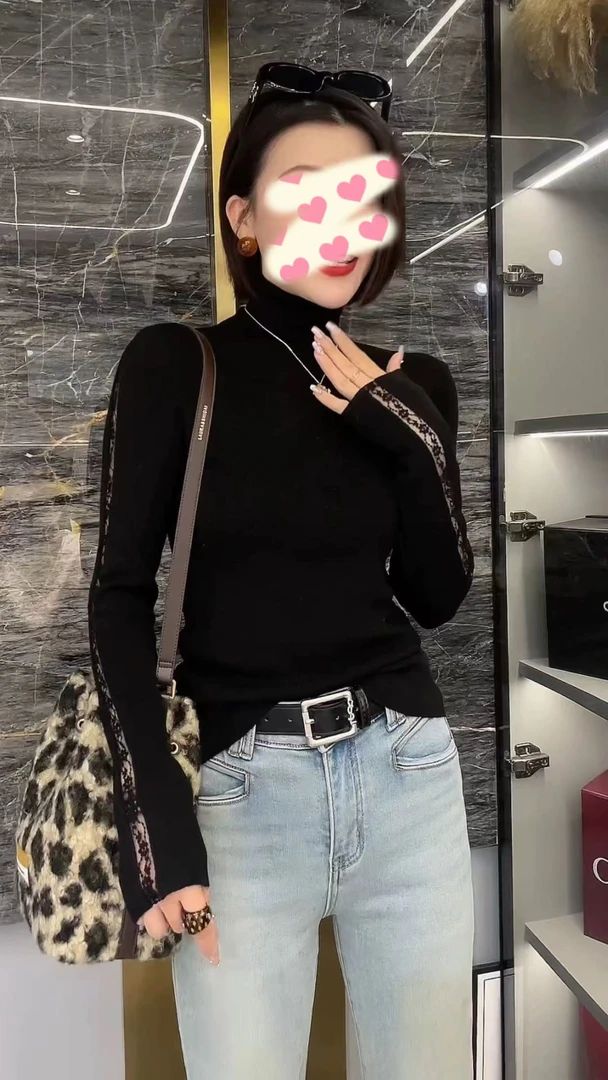 【大欣家】0073「手臂花边」羊宝打底衫