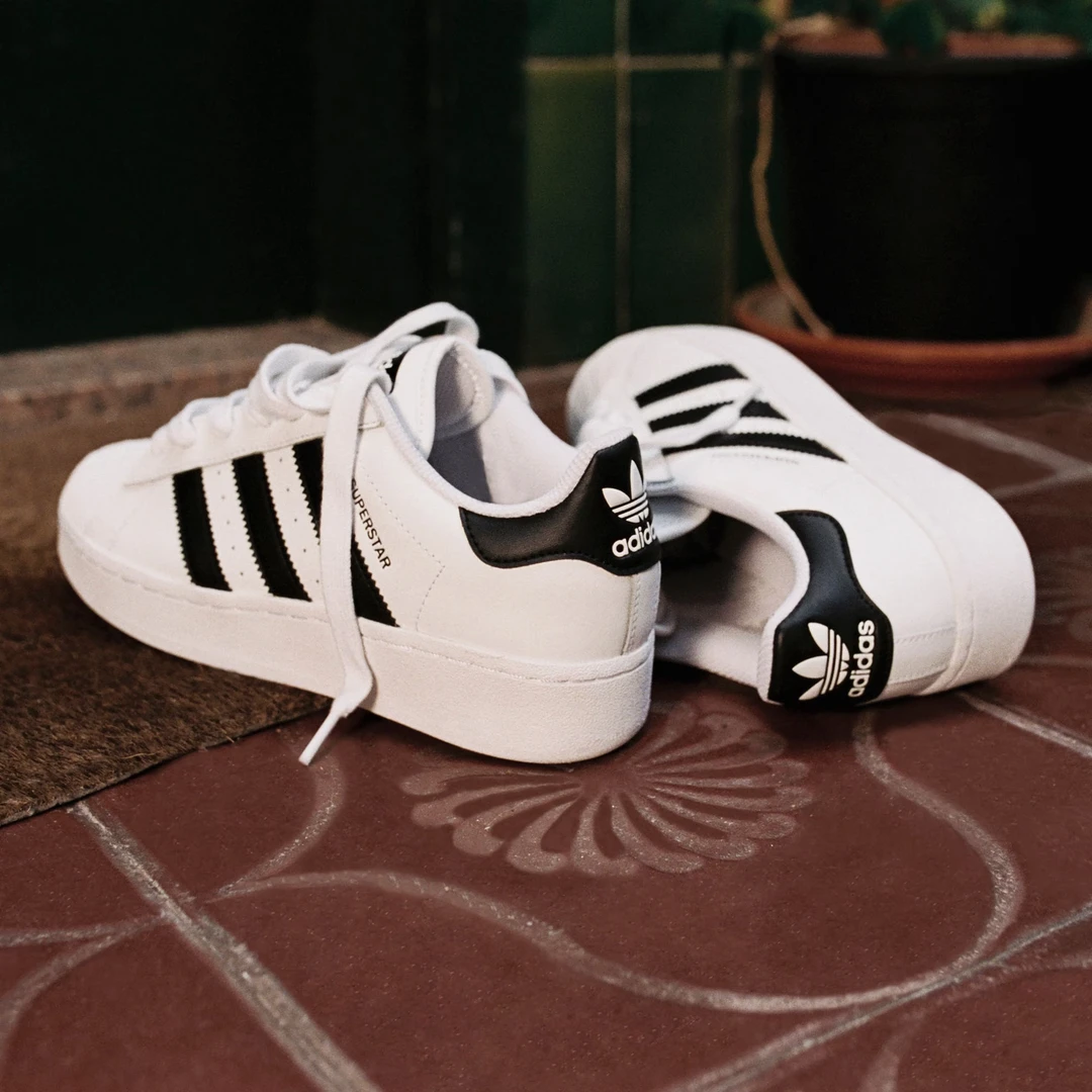 adidas阿迪达斯三叶草百搭白色贝壳头厚底 情侣款板鞋 IF9995