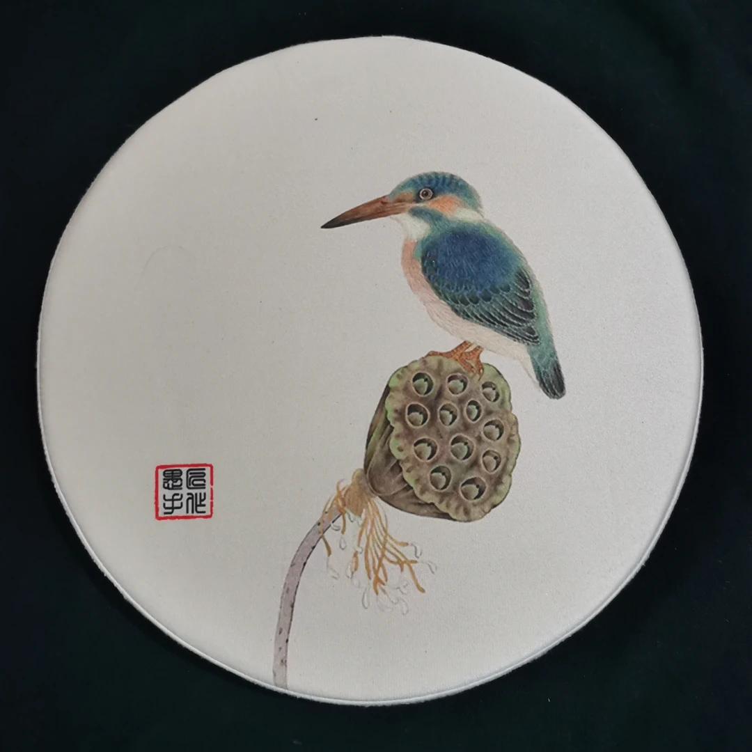 圆坐垫古筝凳垫鼓凳防滑圆形垫喷绘图案藤椅垫可定制图案愚匠手作