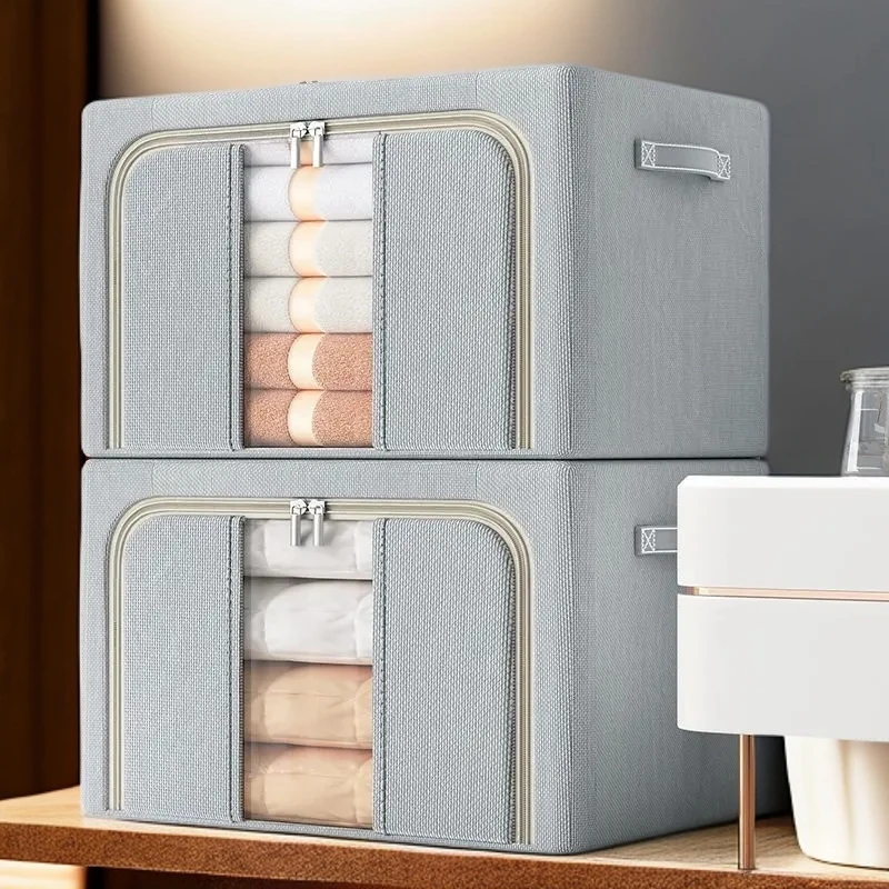 【拍一发三】大容量大号66L牛津布收纳箱可折叠加装棉被衣服家用