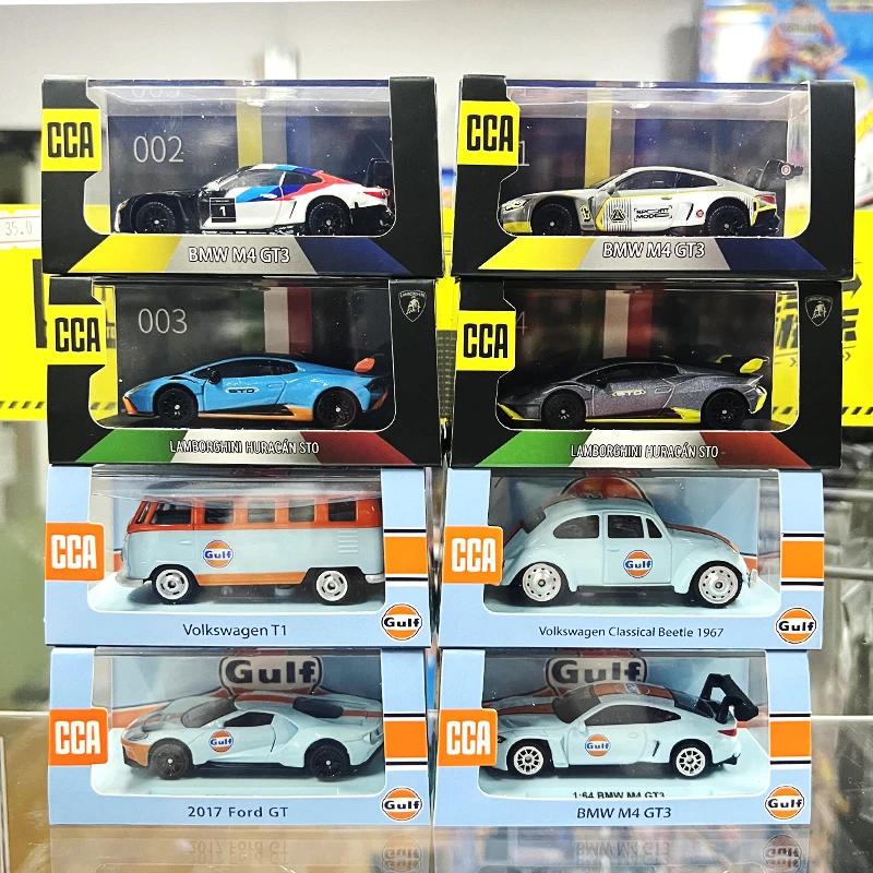 彩珀成真1:64 CCA海湾油站合金兰博基尼福特大众宝马赛跑汽车模型