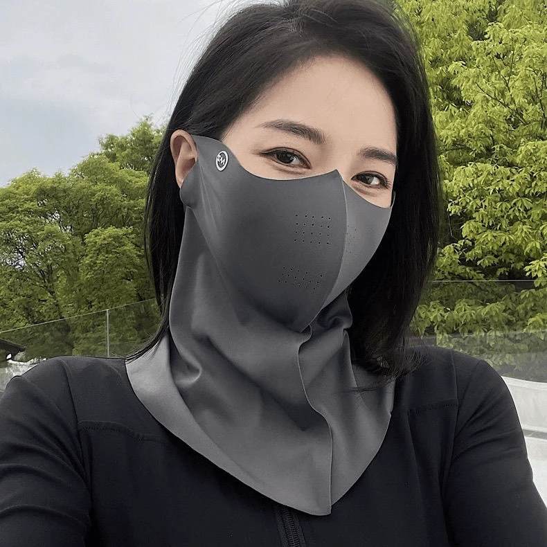 UPF防晒面罩护颈防紫外线女脸基尼开车冰丝透气专业夏季全脸口罩