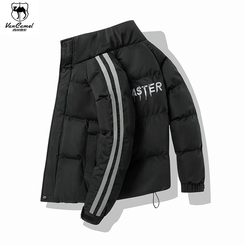 VANCAMEL西域骆驼棉衣男士冬季棉袄外套潮流宽松百搭加厚保暖棉服