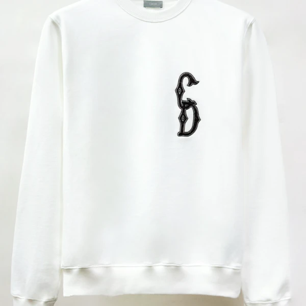 全新未使用 DIOR/迪奥 M10  閃CD logo白色衛衣343J699A0531