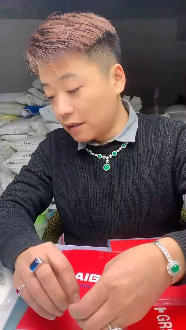 【闪购商品】翡翠戒指银S925镀金镶嵌D39