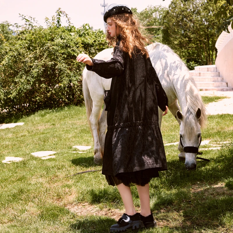 【邱莹莹专享】菀草壹风衣外套2023秋季新款英伦风大衣F81503231