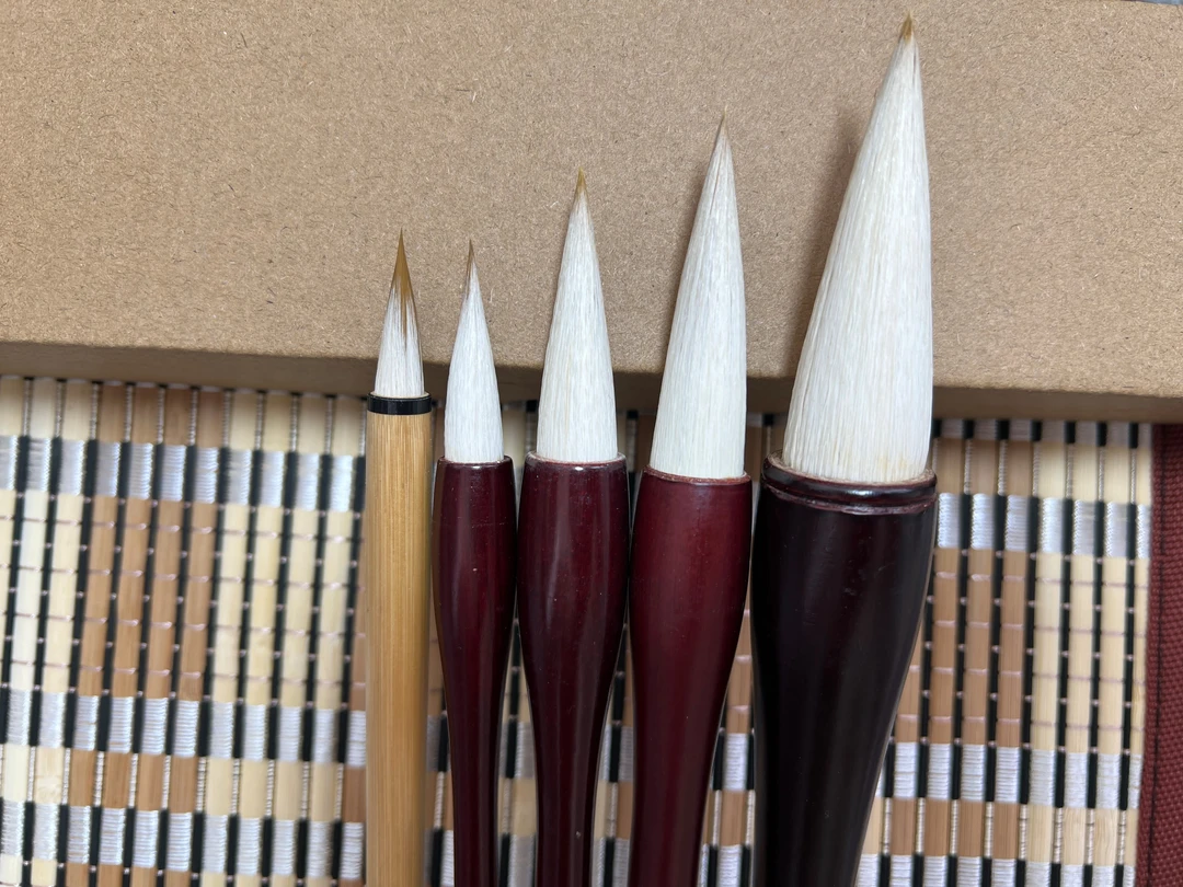 宁煜定制 国画毛笔5支套装