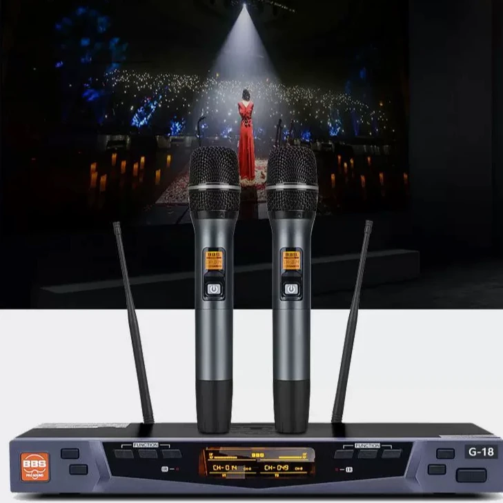 无线话筒一拖二麦克风舞台演出ktv唱歌家用卡拉OK