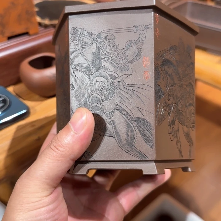 紫砂花盆五****?全手工制作