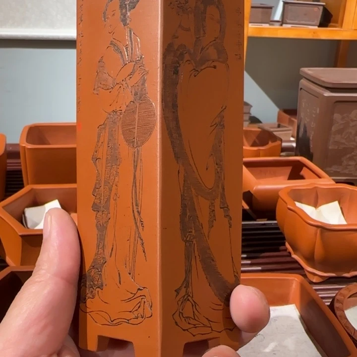 紫砂花盆樱***姐全手工制作