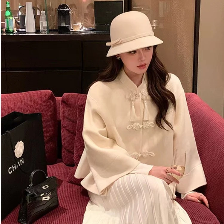【留洋千金】新中式盘扣外套千金风洋气优雅短外套女小个子秋冬