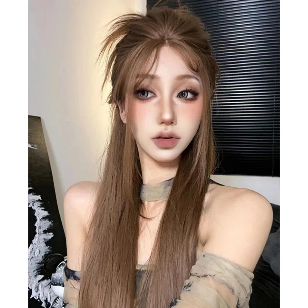 【戴文青木】假发女小额蕾丝全头套网红自然蓬松气质减龄仿真头皮