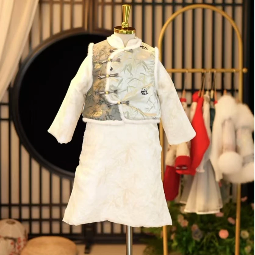 《小刚优选》男童汉服新中式拜年服冬季中国风加厚宝宝儿童复古