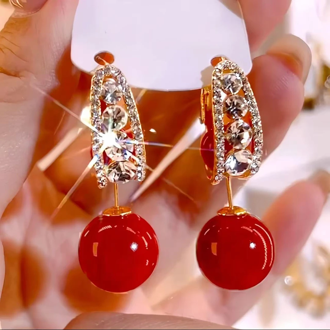 KISS MAX 高端轻奢红色优雅耳环（38344）