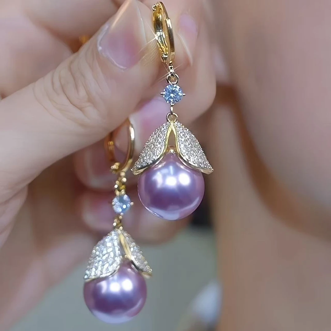 KISS MAX 新款时尚高级耳扣紫色耳环（38413）