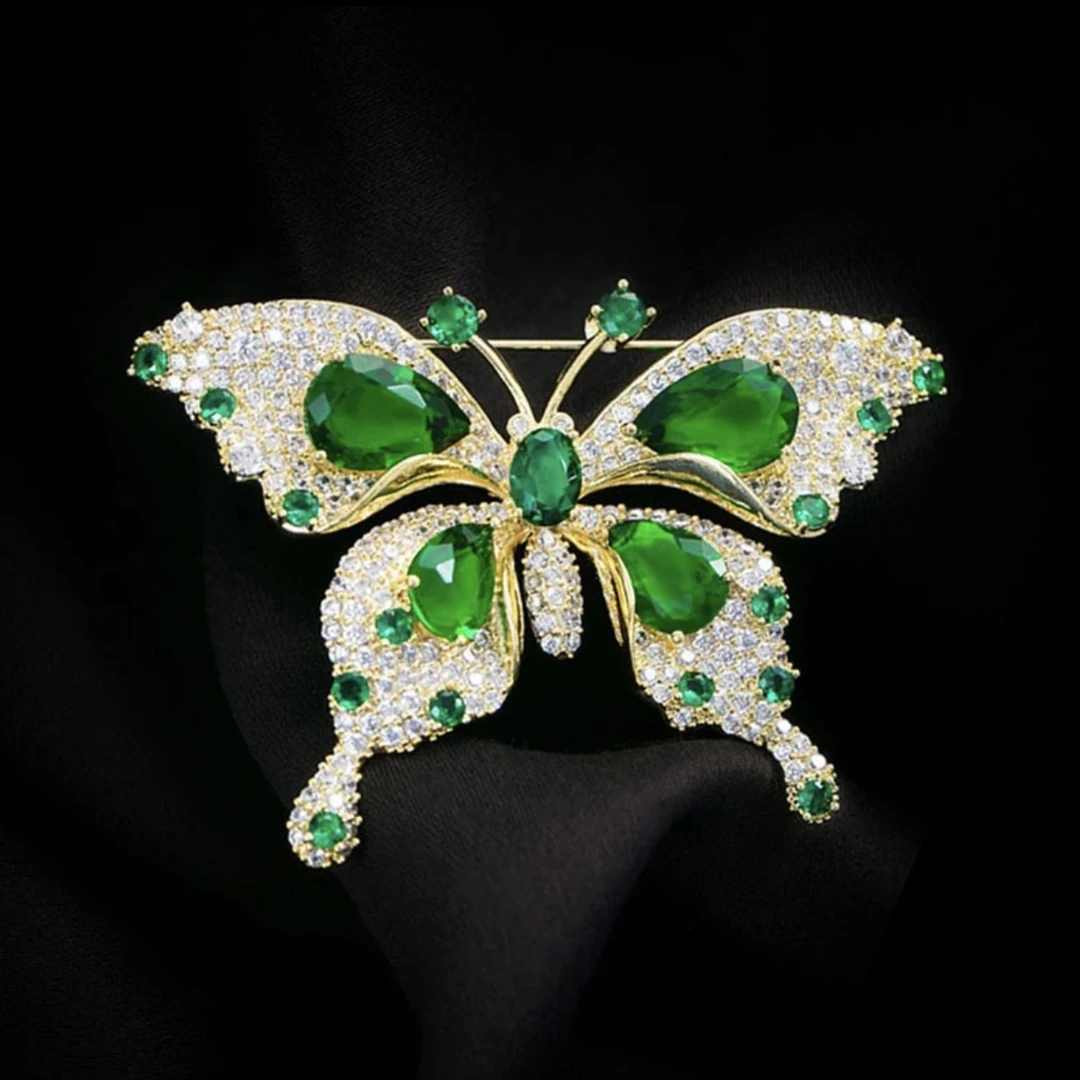 KISS MAX 时尚百搭水绿蝴蝶胸针（50080）