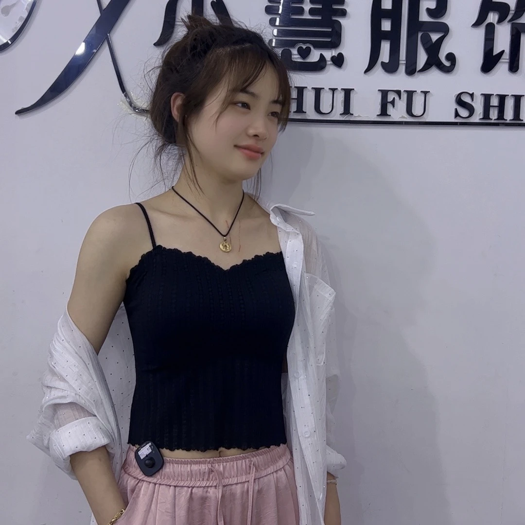 小慧家新款美背吊带背心自带胸垫