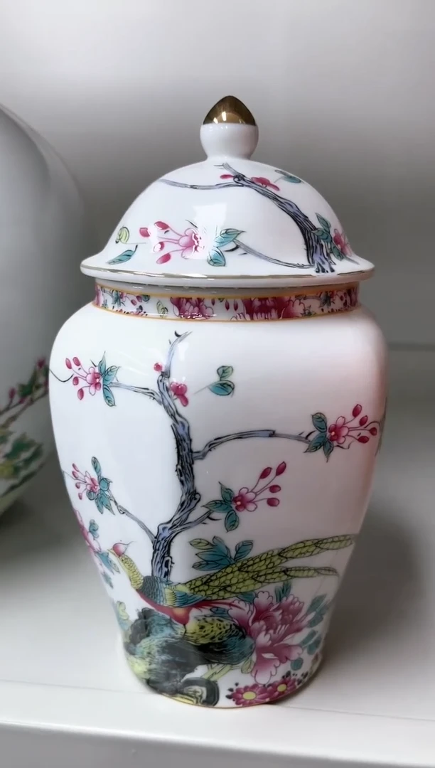 【闪购商品】陶瓷瓷片描金茶叶罐