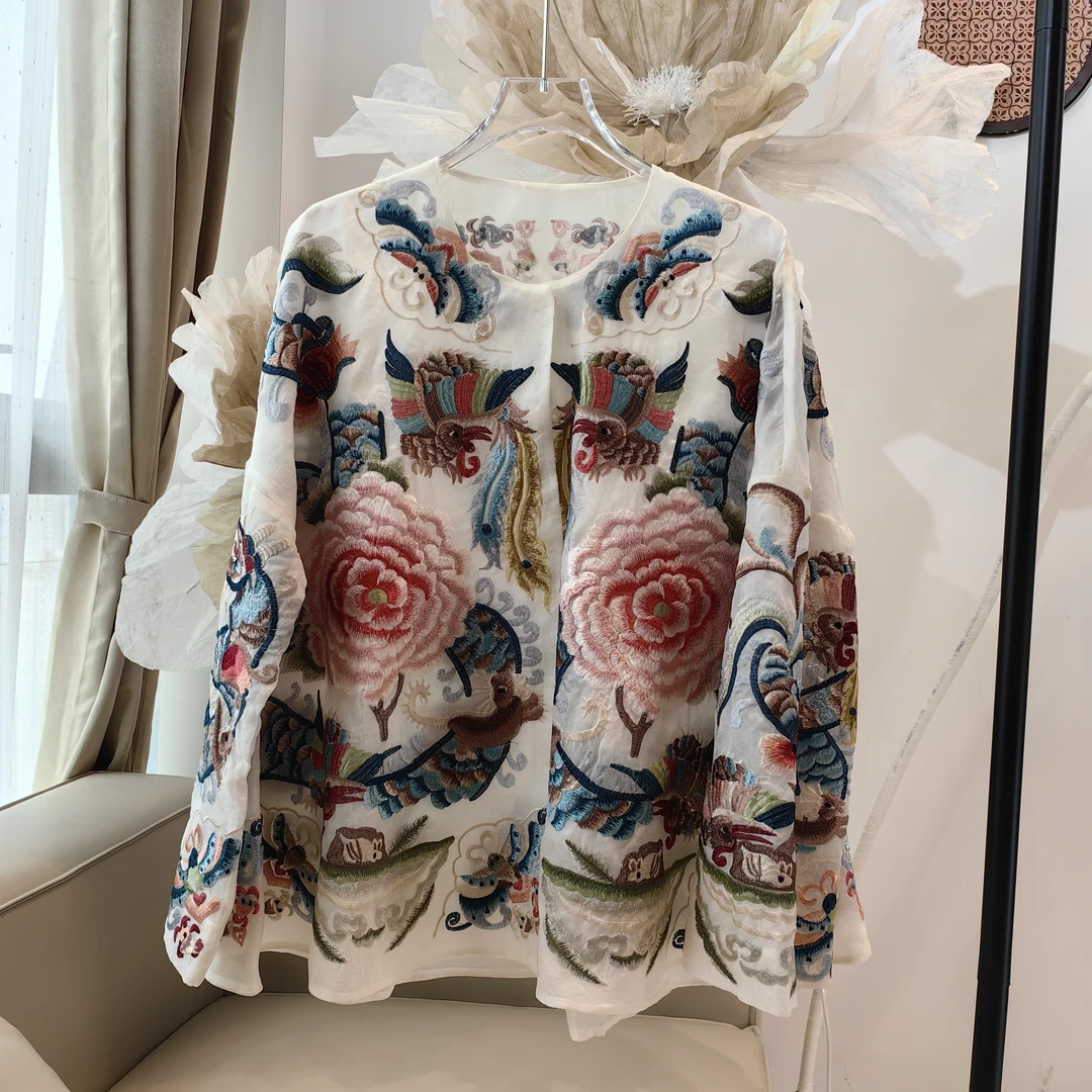 24117381【惊鸿】白牡丹新中式国风桑蚕丝刺绣上衣