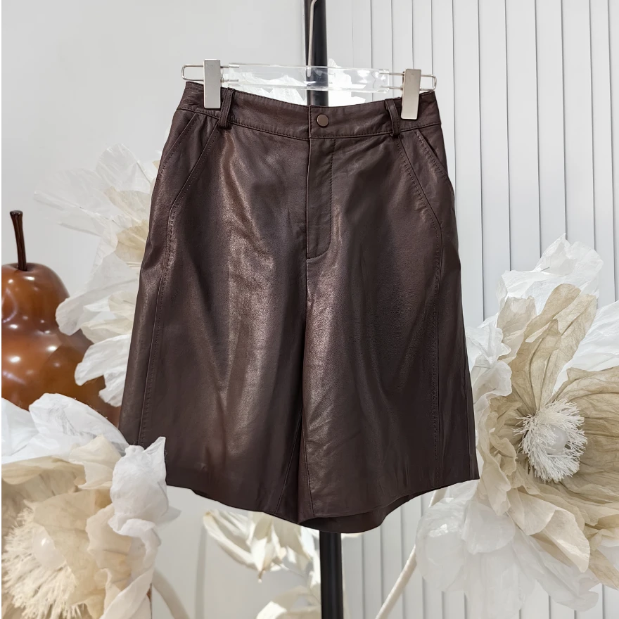 24357129【染夏】新中式国风透气舒适显瘦百慕大短裤皮裤