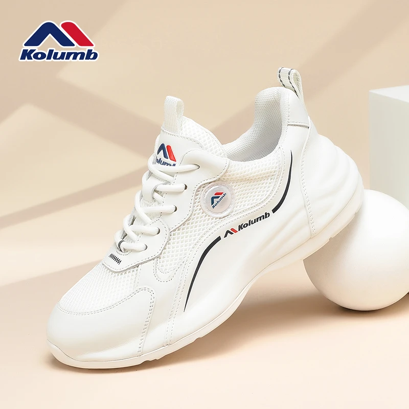 kolumb/哥仑步2025新款透气网面休闲女鞋时尚百搭运动小白鞋女款