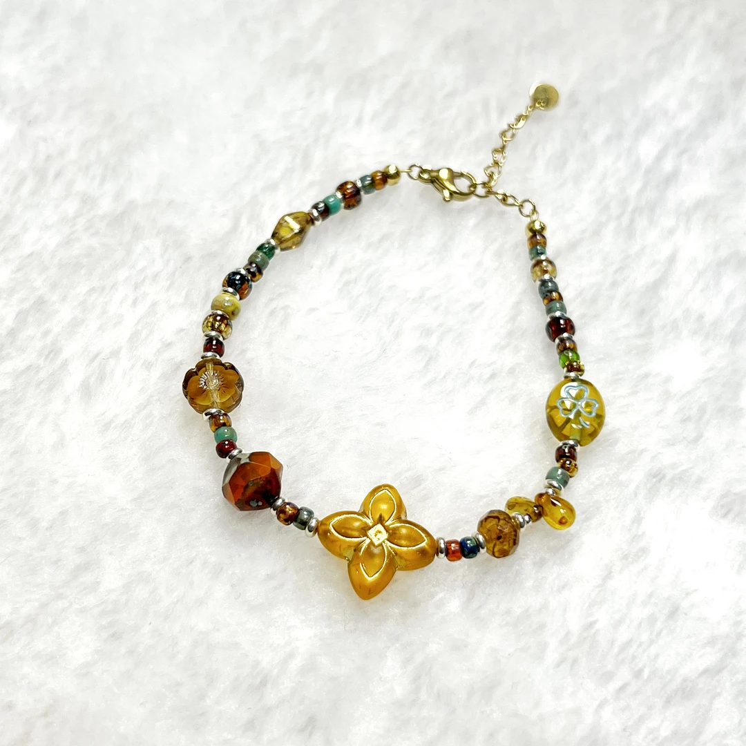 手工串珠 | 复古风国风民族风 | 首饰编织S207【本店均是孤品】