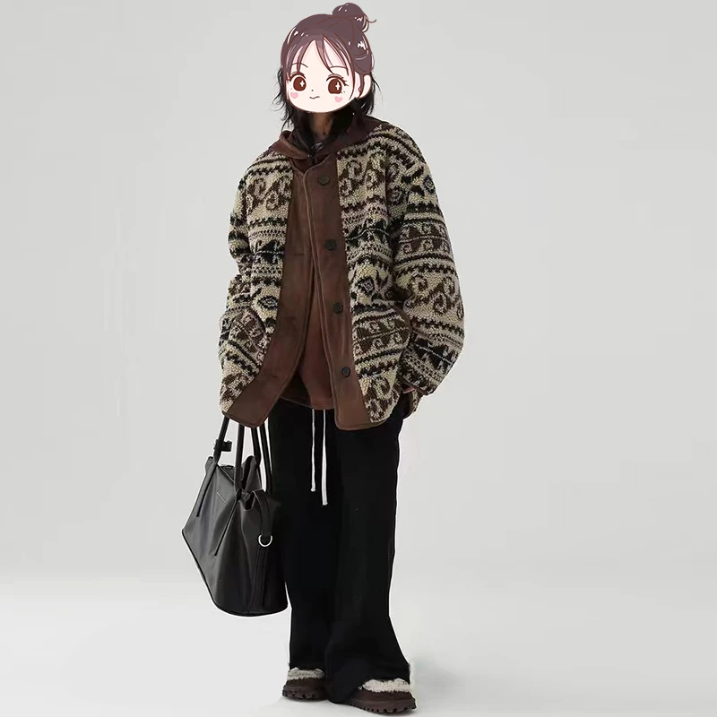 C4430女大童加厚保暖时尚外套青少年冬季新款复古风棉服