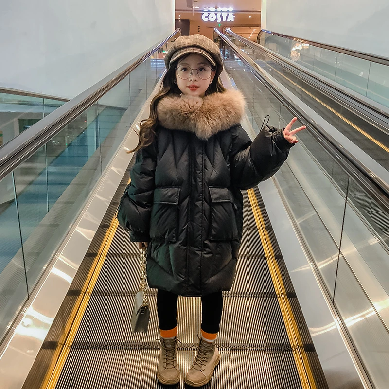 女童冬季防寒羽绒服2023中大童新款洋气冬装女孩加厚保暖外套2817