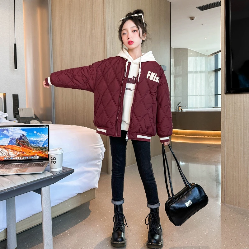 女童加厚棉服2023冬季中大童新款保暖韩版时尚女孩潮冬款外套2788